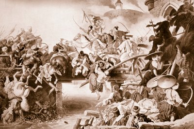 Sortie of Zrinyi during the defence of Szigetvar against the Turks, 1566, 1825 by Johann Peter Krafft